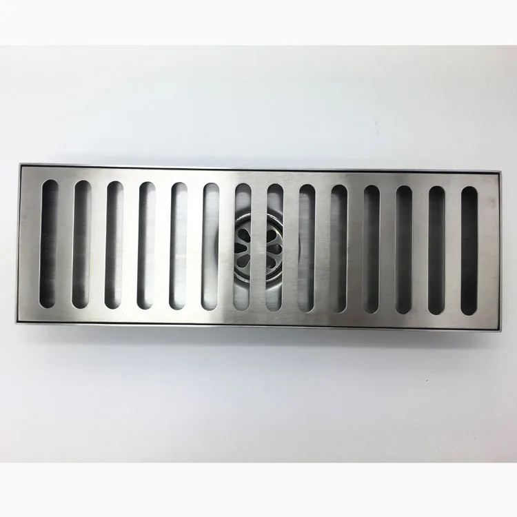 
Residential and Commercial 304 Stainless Steel Linear Floor Drains Anti-Blocking Long Bar Shape Shower Waste for Hotel Project 