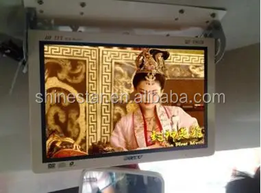 24 inch coach bus TFT LED loop ads video display TV with roof rear mount