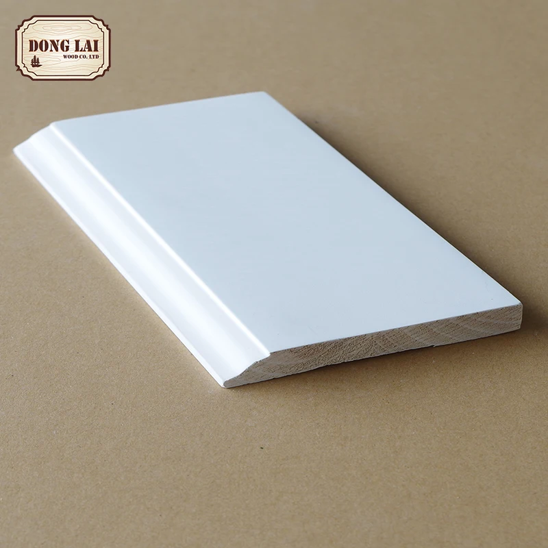 High Quality White gesso primed Wall Skirting Board