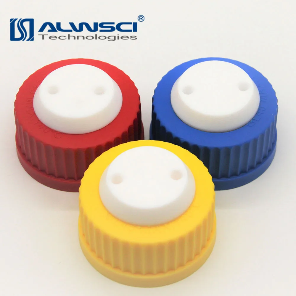 HPLC Polyethylene/PTFE cap with plastic holes GL45