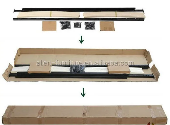 
High quality queen king single size wooden slat bed frame 4 legs Queen 
