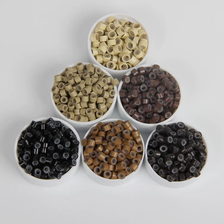 High Quality Aluminum Micro Ring Hair Beads with Silicone or Screw for Hair Extension Tools