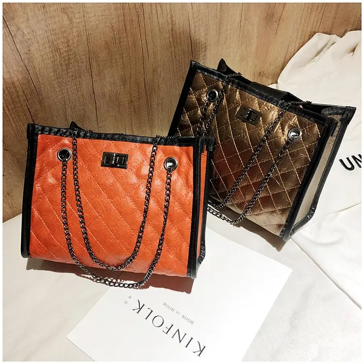 
lingge embroidered line hair bag female 2019 new hand shoulder slung tote bag 