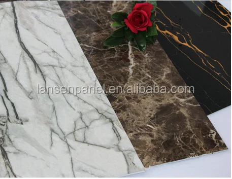 high glossy for wall decoration pvc uv marble sheet PVC marble panel