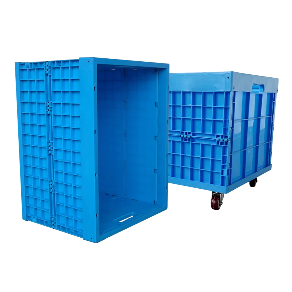 Heavy duty industrial hot sale large plastic moving storage stackable crate with lid