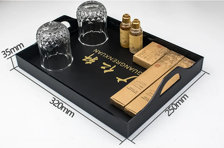 Customized Acrylic Serving Tray for hotel or restaurant