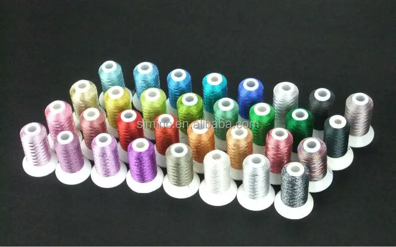 
32 Colors Metallic Embroidery Thread 500M/Spool 