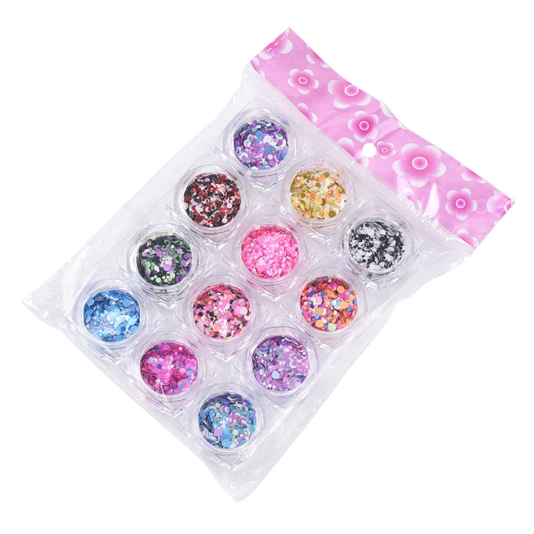 Different types of christmas mixed sequins holographic shell star flower shaped sequins shapes loose nail art glitter sequins
