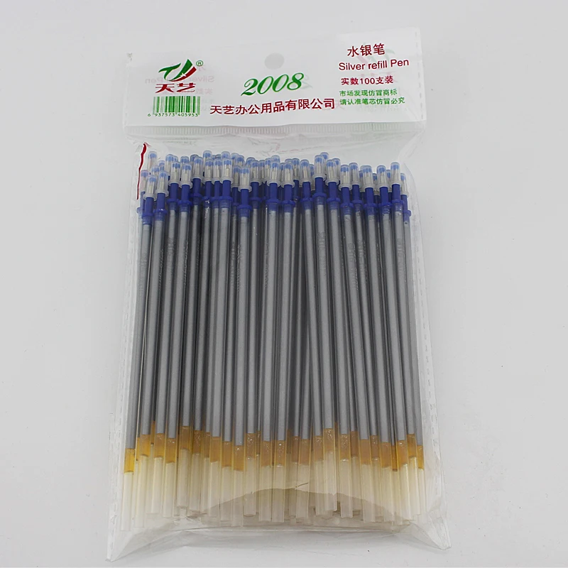 Silver color ink refills leather marker pen fabric silver refills 100pcs pack