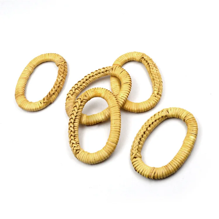 Wholesale 13cm Oval DIY Rattan Plaiting Article Bamboo Purse Bag Handles