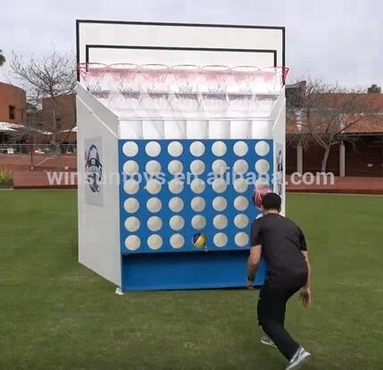 Buy inflatable basketball four in row sport games, inflatable basketball connect 4 game,connect four basketballs in a row