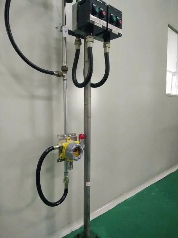 Explosion proof H2S detector H2S transmitter gas leak detector with LED display and alarm lamp