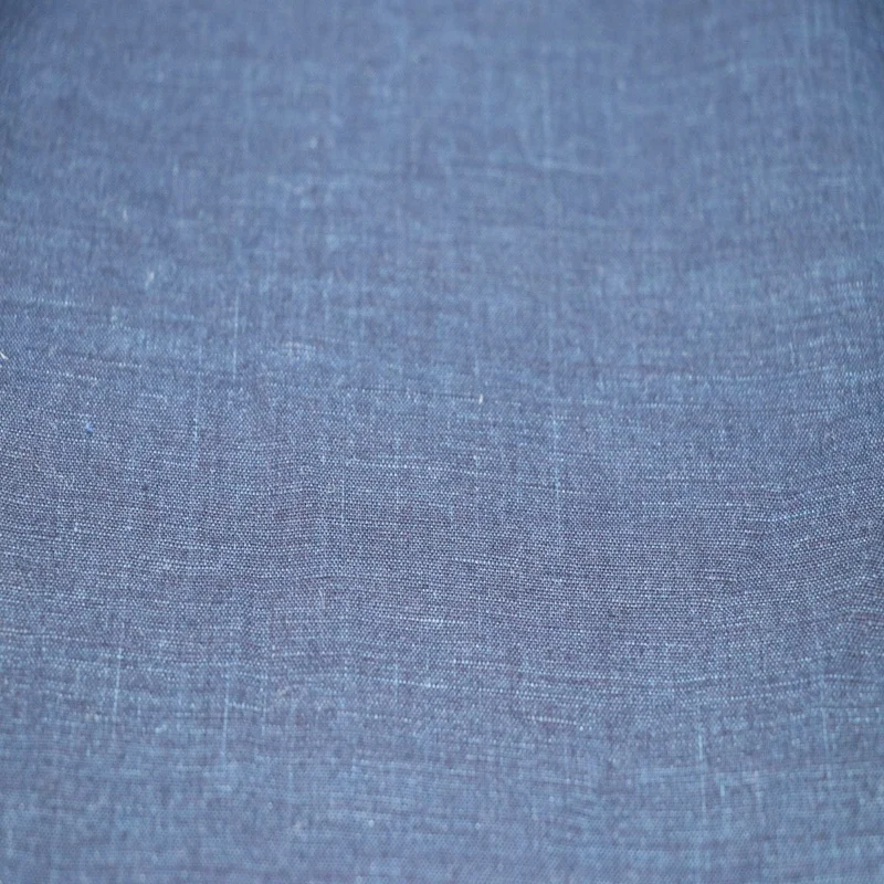 
blue washed Indigo fabric with 100% Natural fiber yarn dyed linen cotton jean fabric 