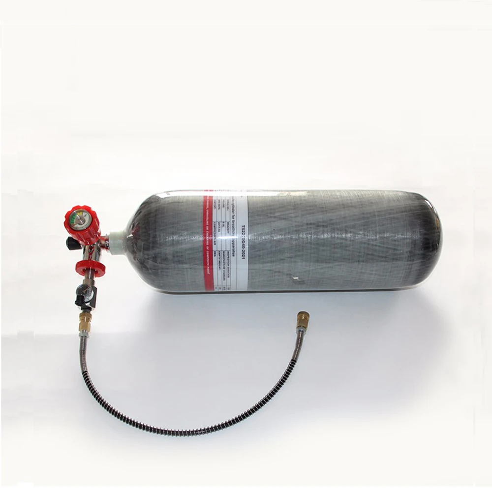 Factory price 9L  4500psi breathe compressor firefighting equipment carbon fiber gas cylinder