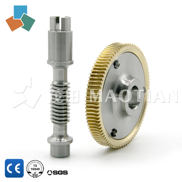 High luster OEM supply CNC machining high precision 40Cr material worm gear 6108 6109 / mechanical parts / aluminium gears
