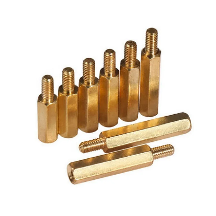Brass M2 Motherboard PCB Male-female Standoff Spacers Round Knurled Male Female Threaded Standoff