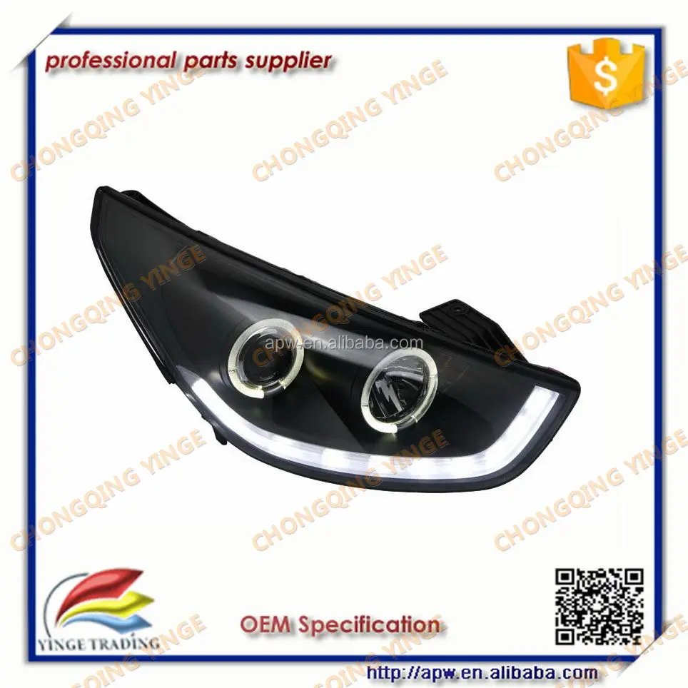 LED Head Lamp Angel Eyes For HYUNDAI Tucson IX35 09-13 year