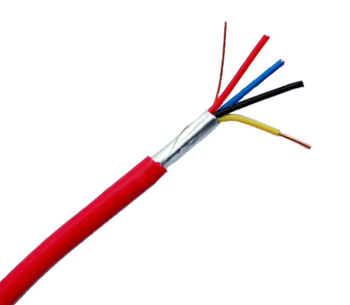  4C/18 AWG твердая медь красный пожарная сигнализация провод безопасности кабель FPLR ПВХ 305