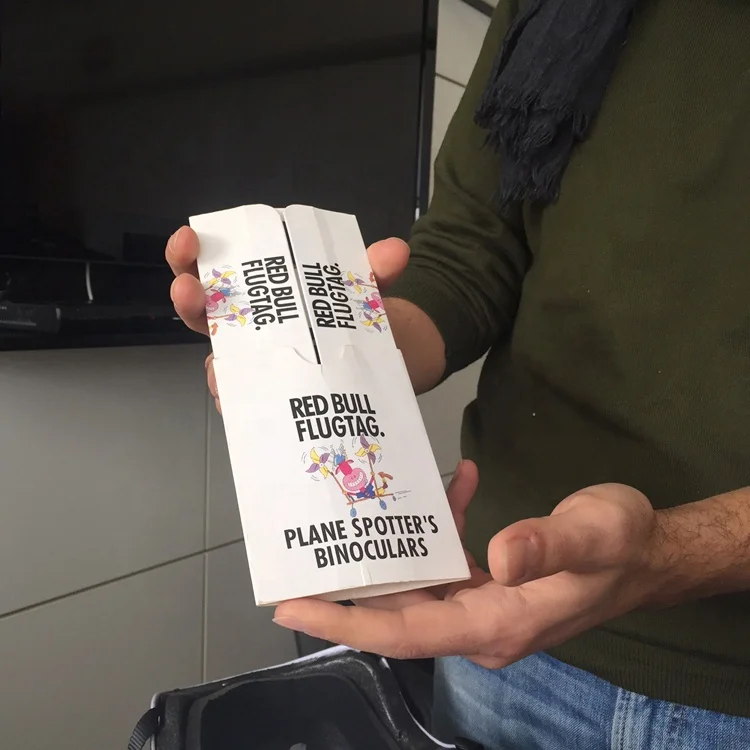 Картонные складные бинокли с логотипом на заказ