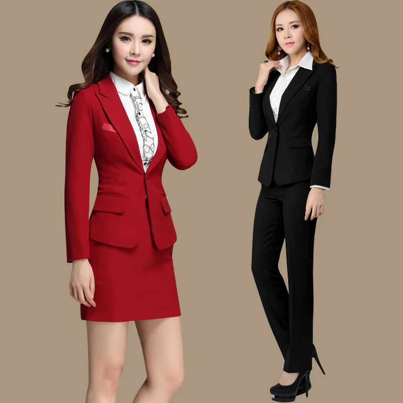 2014 las nuevas mujeres formales juego con falda pantalón
