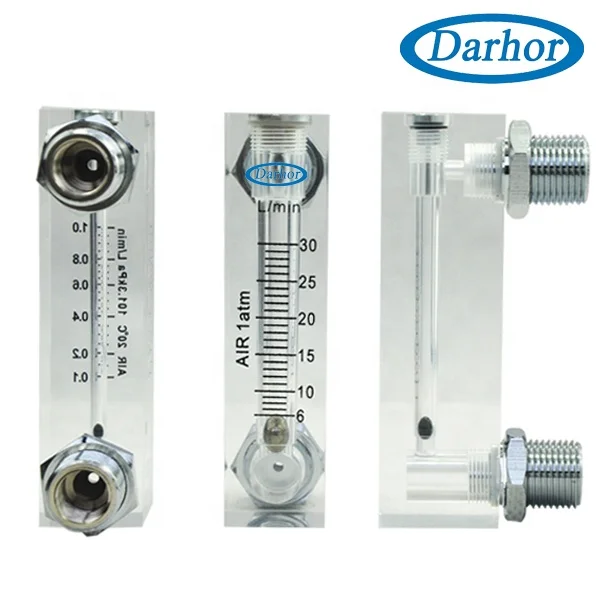 DFG 4T 6T series panel acrylic rotameter CO2 flowmeter H2 flow meter