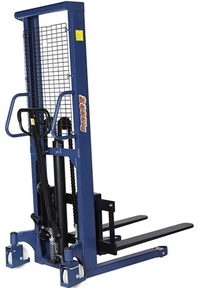 2000kg 2 ton hydraulic manual hand pallet stacker hand forklift