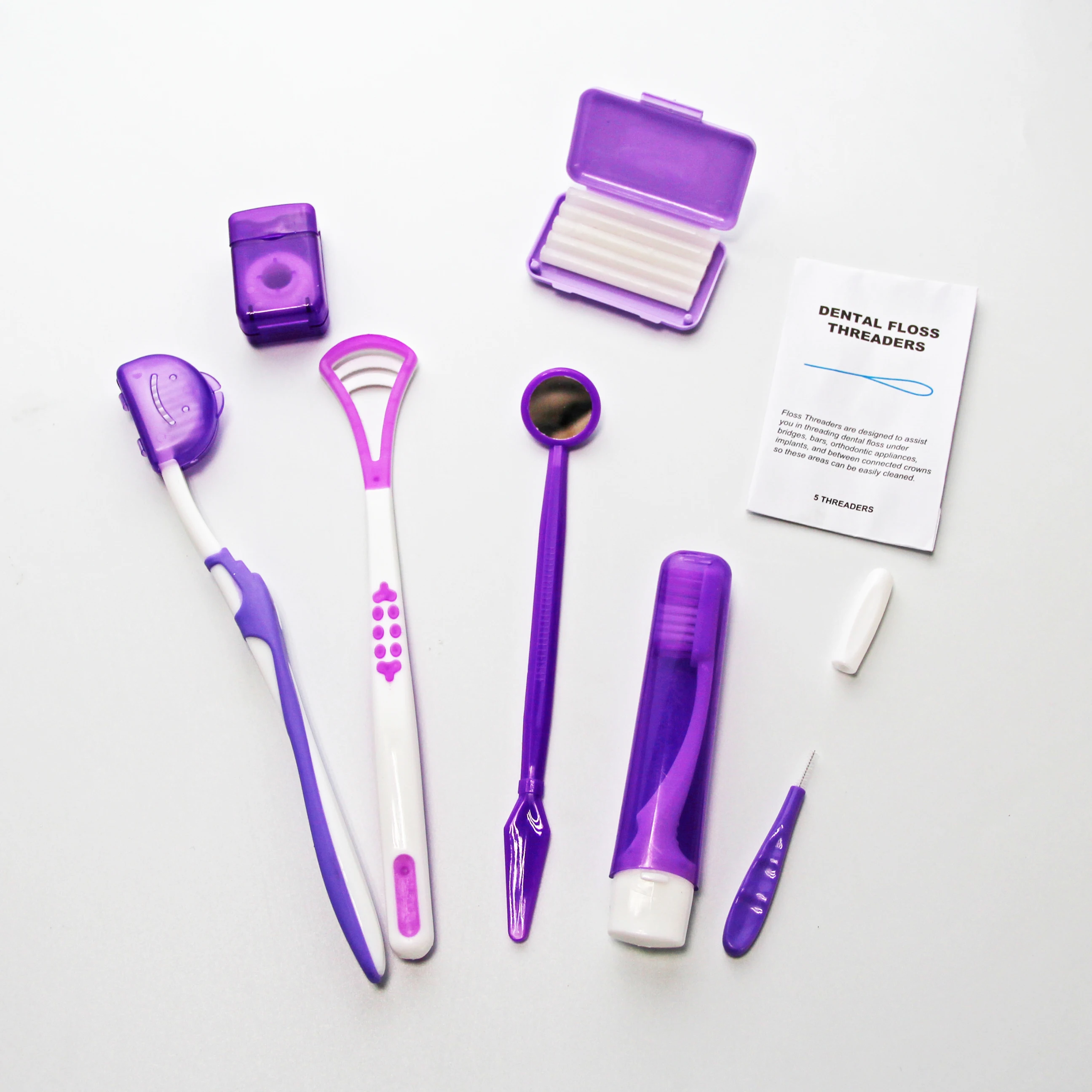 Best-selling colorized 8item pvc bag dental orthodontic kit