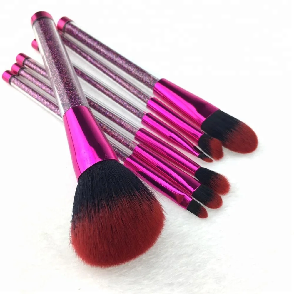 eco friendly glitter empty blingy black purple purple glitter girls crown vegan natural purple magnet make up brushes