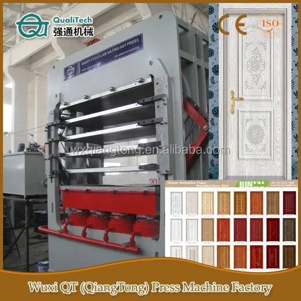 Hydraulic wood door hot press machine / MDF door skin hot press machine