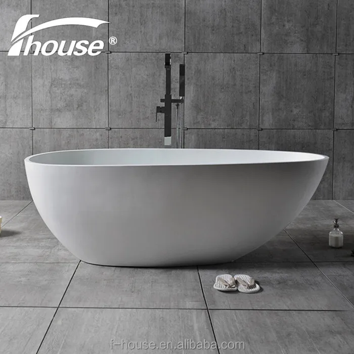 Stone Freestanding Bathtub Solid Surface Bathtub Artificial Stone Bathtub