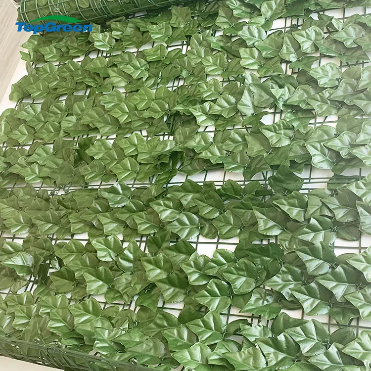 UV Coated Decorative Outdoor Artificial Green Leaf Fence