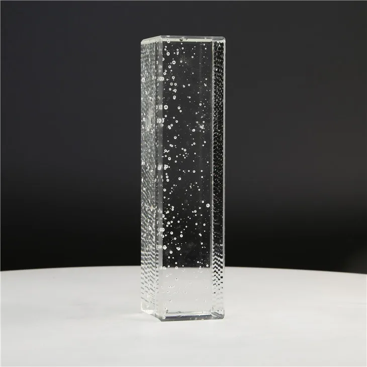 Glass Bricks with Bubbles Factory for Home House Decoration Solid Glass Block