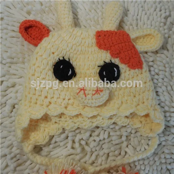 crochet new born baby hat pure hand made 2014 hot sale animal modeling