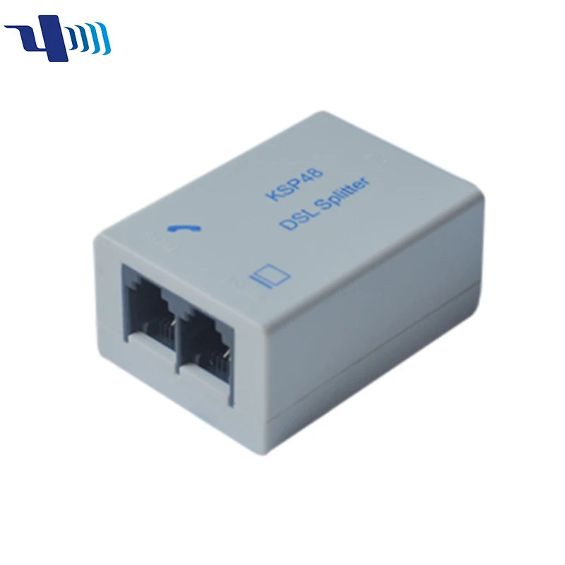 US ADSL splitter 6P2C RJ11 RJ45 Line ADSL Modem Phone Telephone Adapter