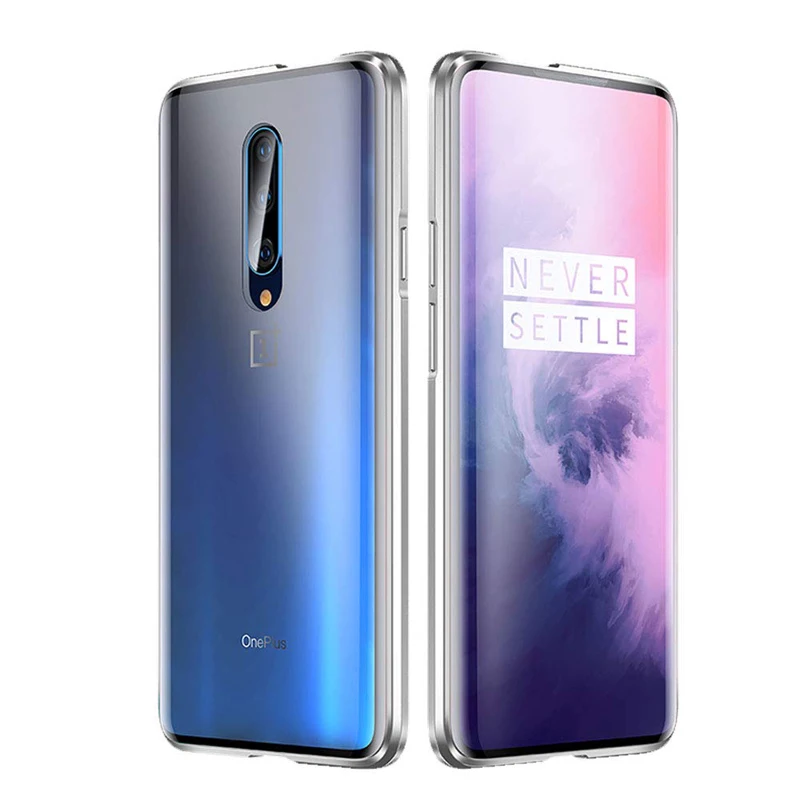 Productos Tendencia 2019 Cell Phone Accessories Magnetic Tempered Glass Phone Case for OnePlus 7 Pro*