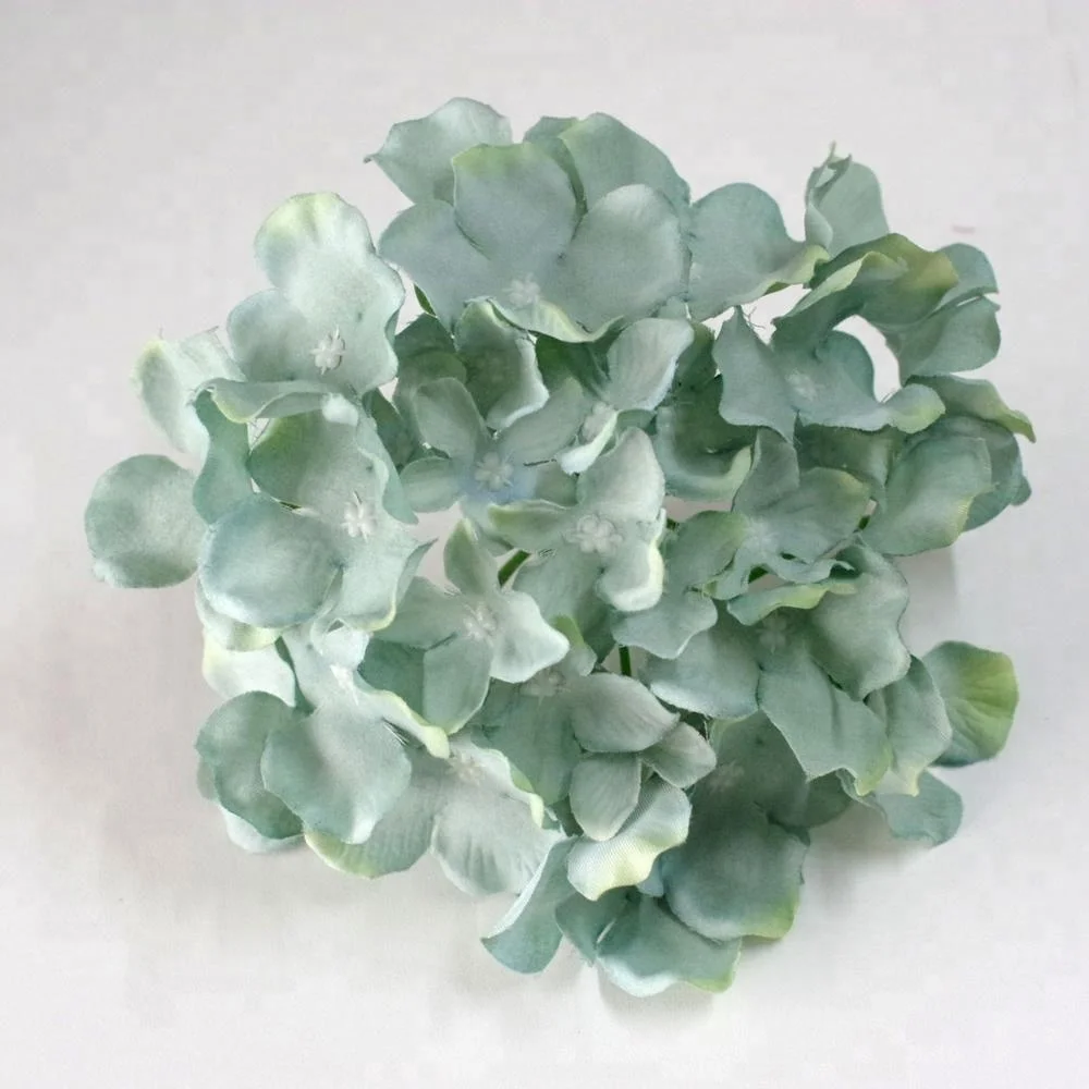 High Quality Silk Flowers Wedding Centerpieces Artificial Flower head of Hydrangea with 30 petals