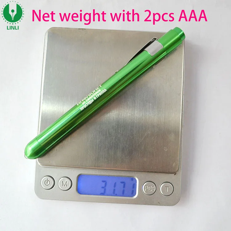 
Colorful Metal Medical Pen Flash Light, Flashlight With Clip, Work Flashlight 