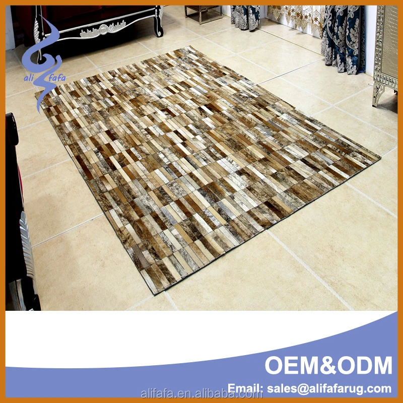 Cow hide carpet, nice strip design cowhide rug