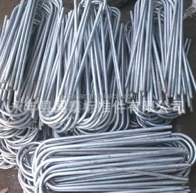 Galvanized L shape and J shape  eye head Anchor Bolt