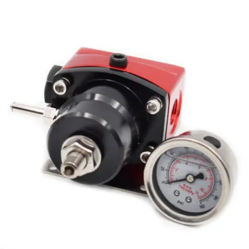 
Universal Adjustable Fuel Pressure Regulator +160psi Gauge AN 6 Fitting 