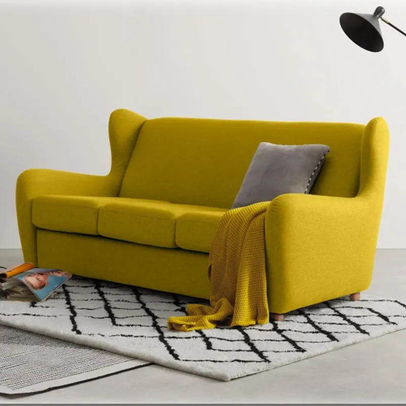 North Europe Style Sofa Furniture, Modern Simple Living Room 3 Seater Sofa