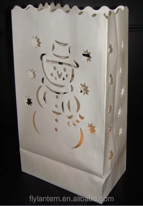 Luminary paper candle bag for party with LED CANDLE