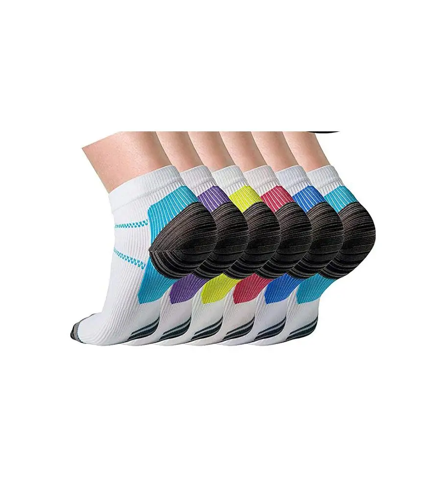 AJ 19269 оптовая продажа нейлоновые Компрессионные носки для бега подошвенного фасциита лодыжки низкие