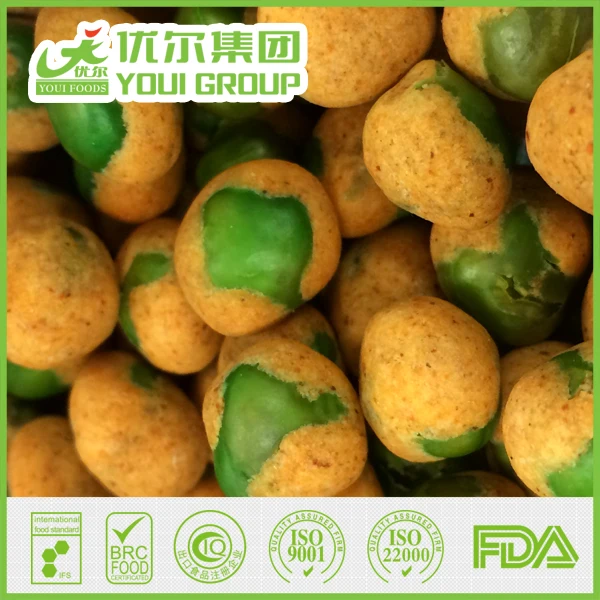 Good taste wasabi flavor green peas OEM service