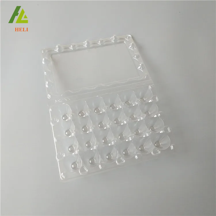 24-cell package plastic quail egg tray carton for supermarket with lid