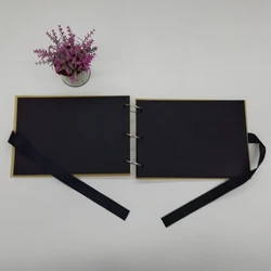 Baby Album Journal Memory Book DIY Black Blank Photo Album With Three Ring Binding