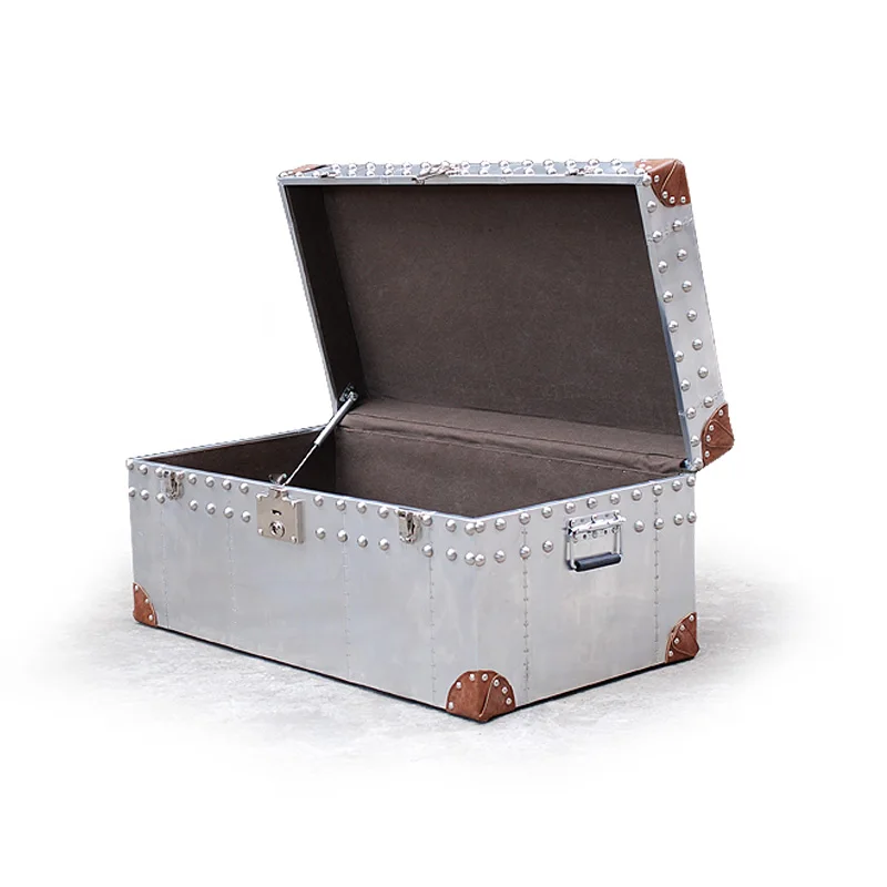 
Aviator Storage Trunk, Antique Metal Storage Trunk, Vintage Storage Trunk 