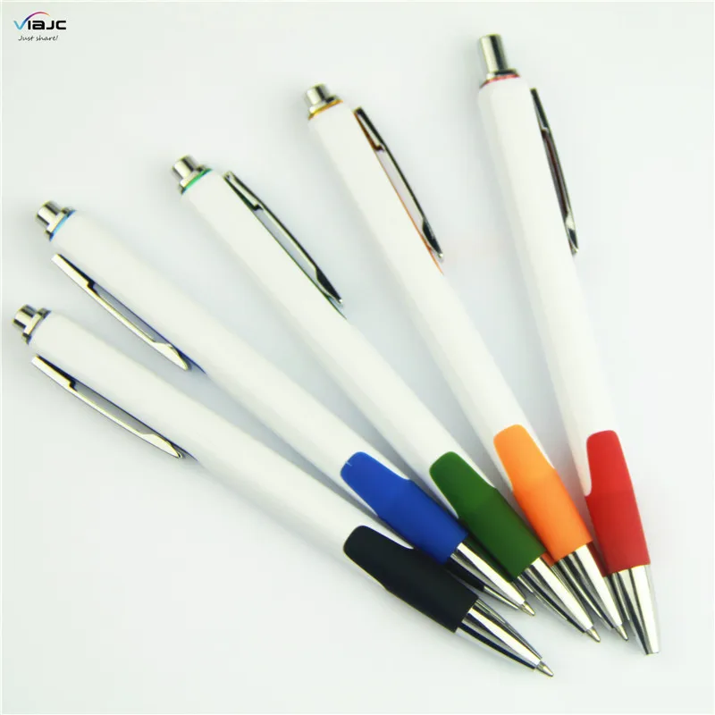High Grade Triangle Ball Point Pen with Rubber Grip and Metal Clip