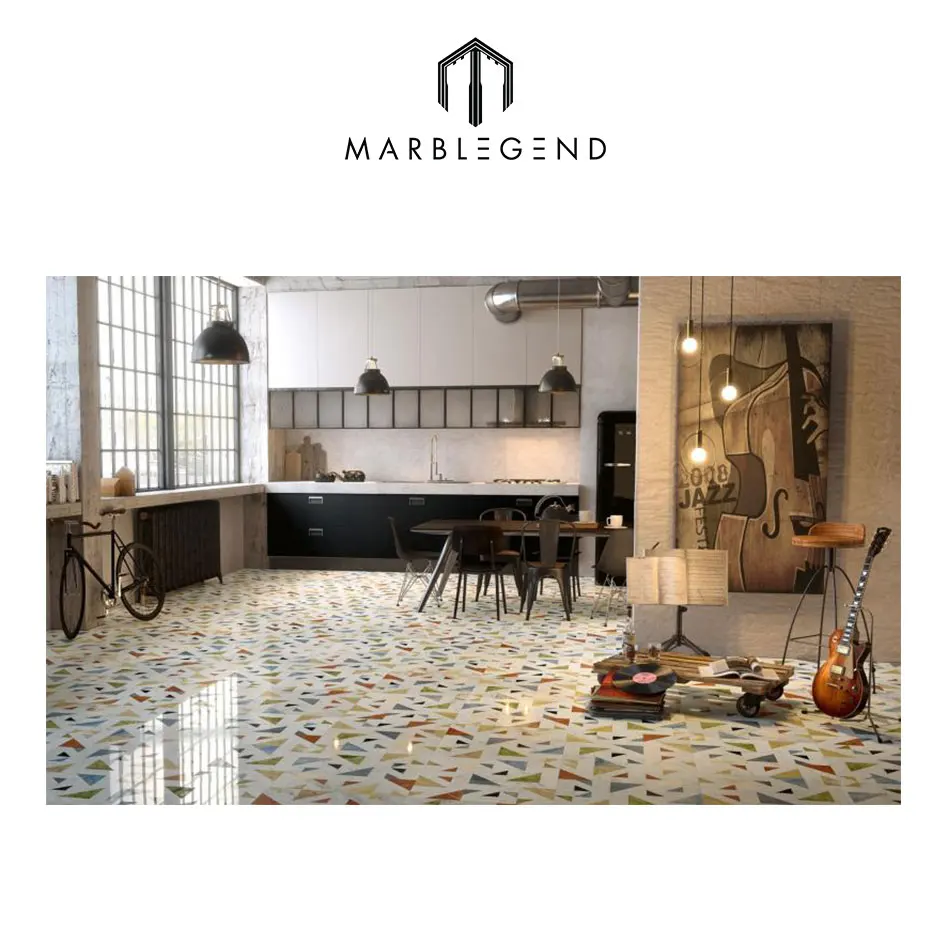 New Design Indoor Decoration Waterjet Marble Tile