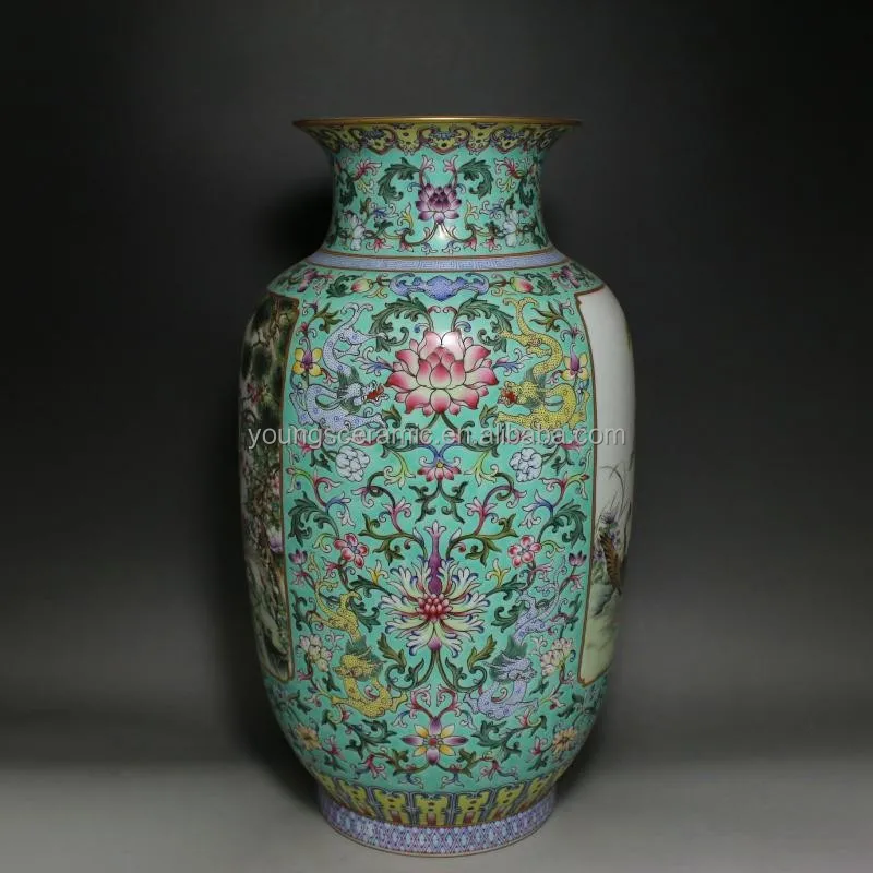 Chinese HIGH Antique Reproduction Qing Dynasty Ceramic Porcelain Vases Made From Jingdezhen